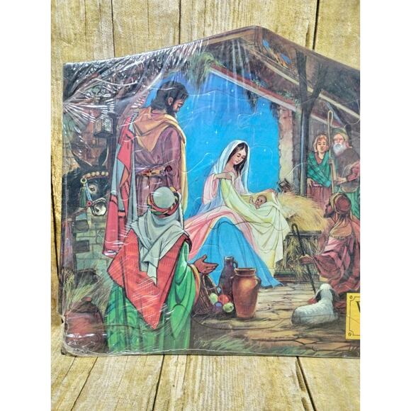 Vtg Standard Publishing Birth Of Christ Nativity Scene Jigsaw Christmas - Picture 2 of 4